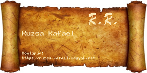 Ruzsa Rafael névjegykártya